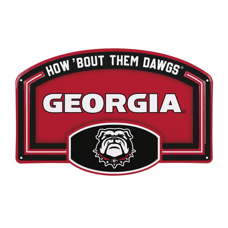University of Georgia Embossed Steel Wall Sign, 11" x 17"