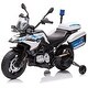 preview thumbnail 1 of 4, 12V 7AH Kids Motorcycle, Ride On Police Motorcycle Black