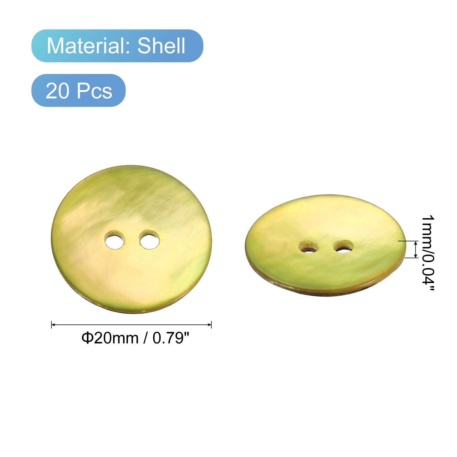 Natural Shell Buttons, Mother of Pearl Blazer Buttons Sewing Craft Shell Discs