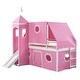 preview thumbnail 8 of 41, Cute Solid Wood House Loft Bed with Slide