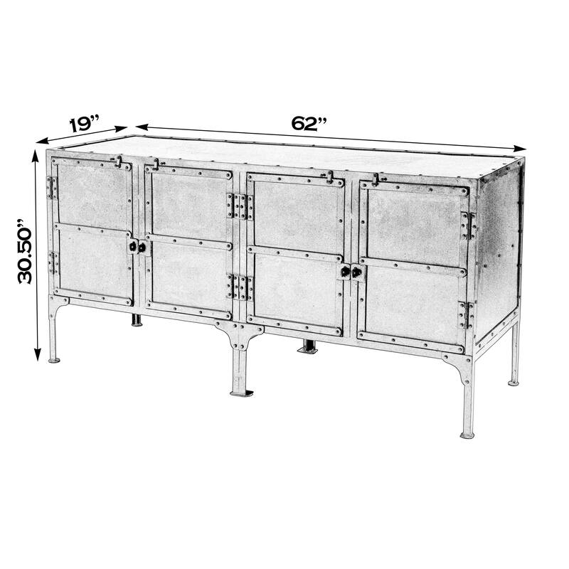 Owen Industrial Chic Metal Console Cabinet