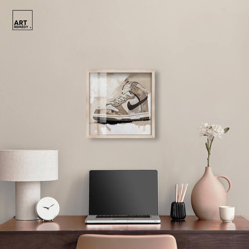 Light Tans Sneaker Shadowbox by Art Remedy