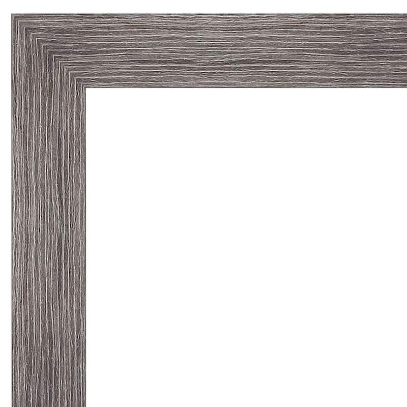 Amanti Art Pinstripe Plank Grey Narrow Framed Dry Erase Magnetic Board
