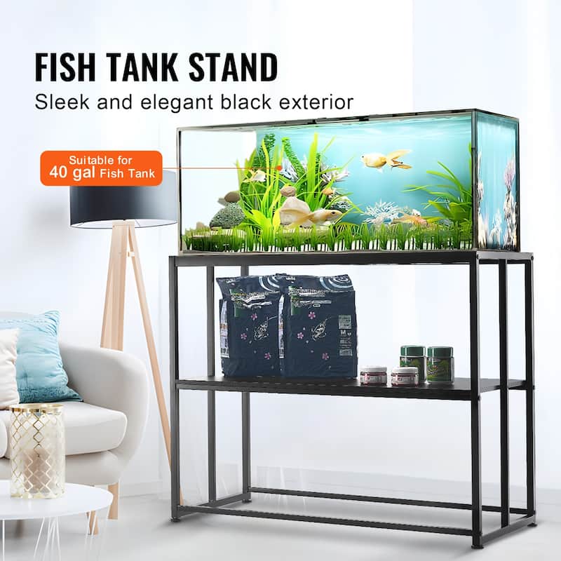 Aquarium Stand Reptile Tank Stand with Storage, Cabinet and Hardware Kit