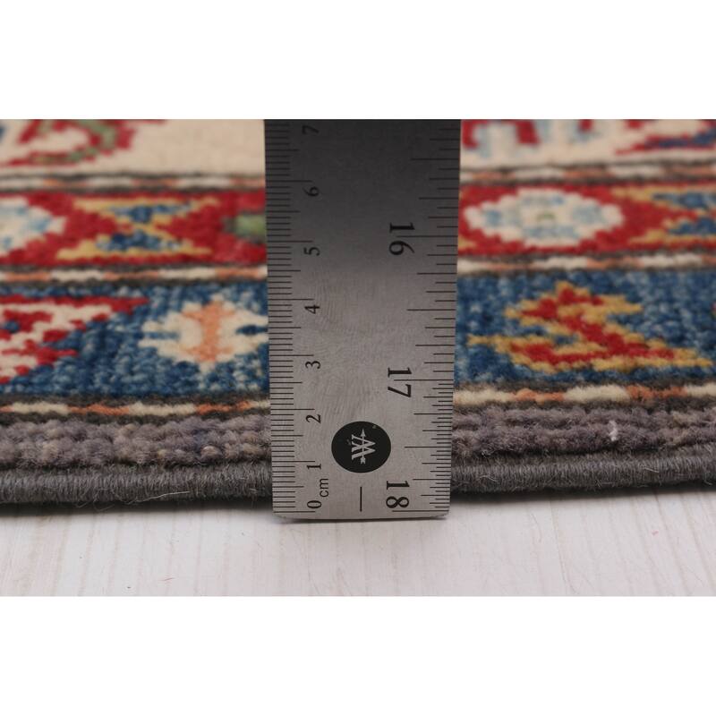 ECARPETGALLERY Hand-knotted Uzbek Ghazni Grey Wool Rug - 5'0 x 7'3