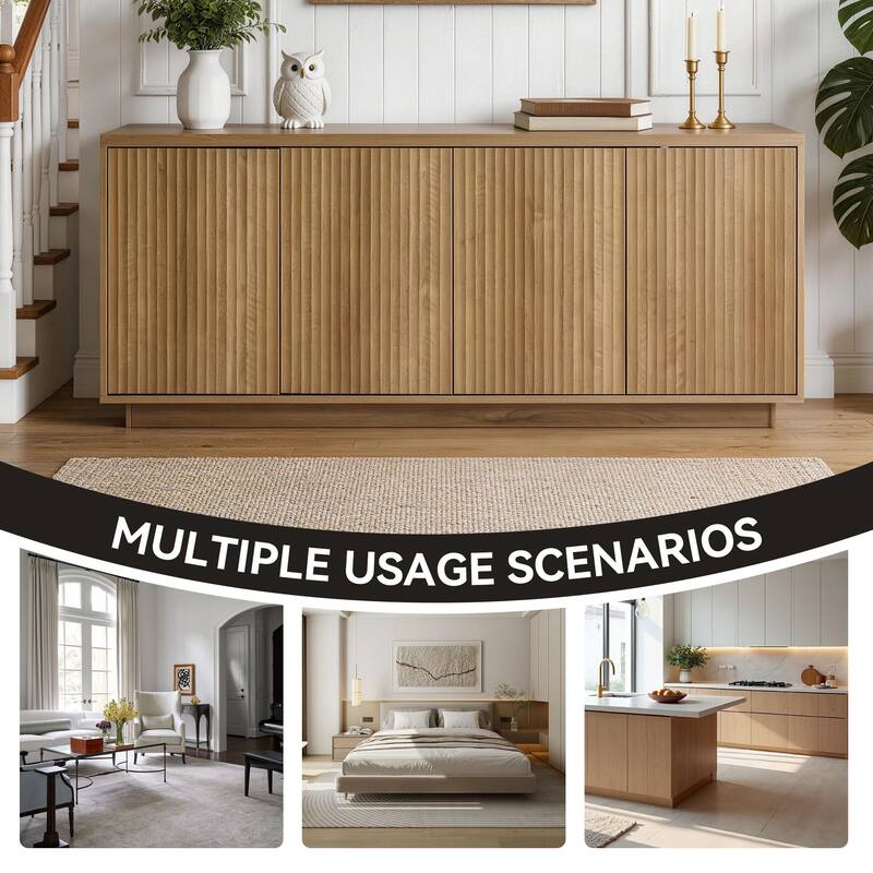 Modern Buffet Cabinet Sideboard with 4-Doors