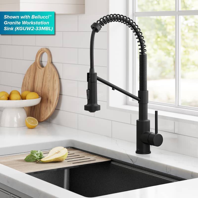 Kraus Bolden 2-Function 1-Handle Commercial Pulldown Kitchen Faucet