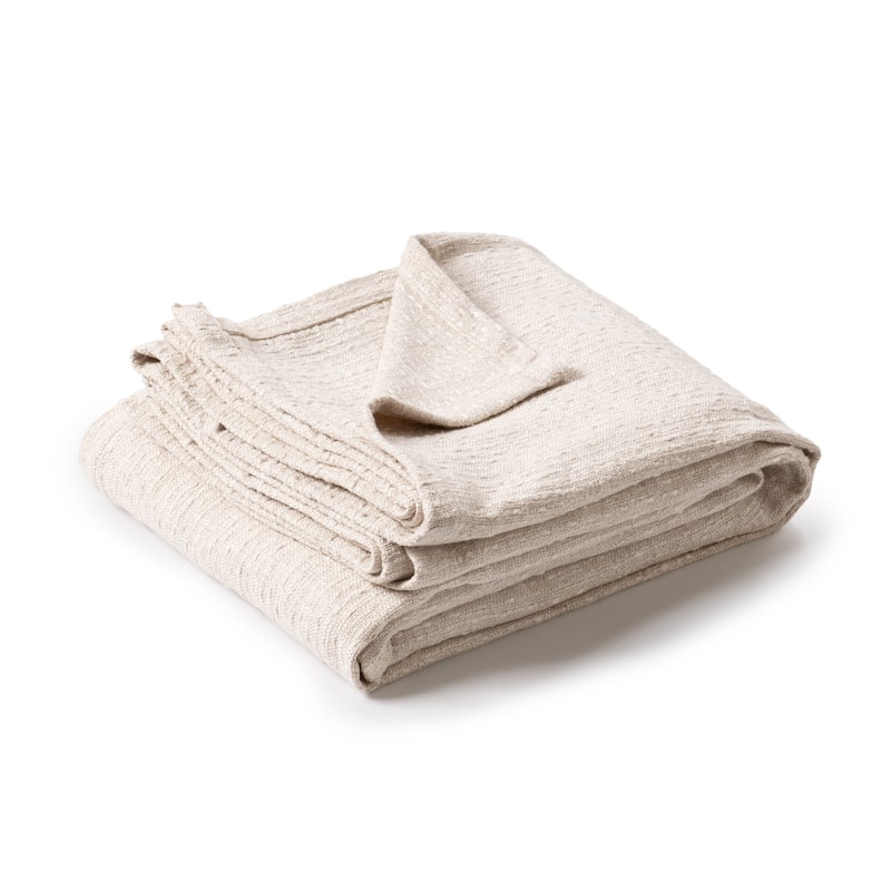 Villa by Classic Home Anion Linen Blend Blanket