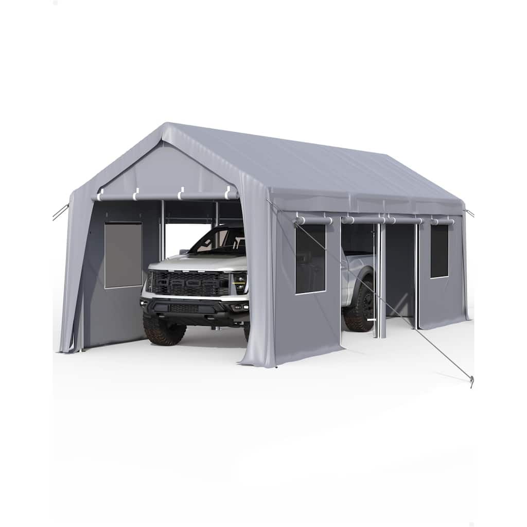 13'x25' Oversized Carport, Heavy Duty Portable Garage
