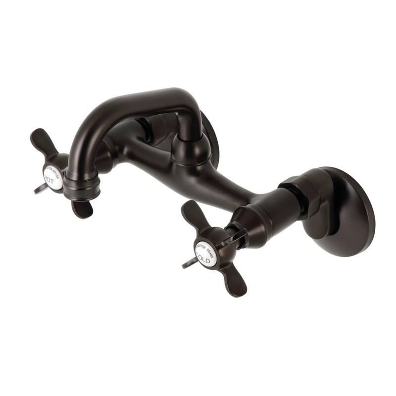 Kingston Two-Handle Wall Mount Bar Faucet - Oil Rubbed Bronze