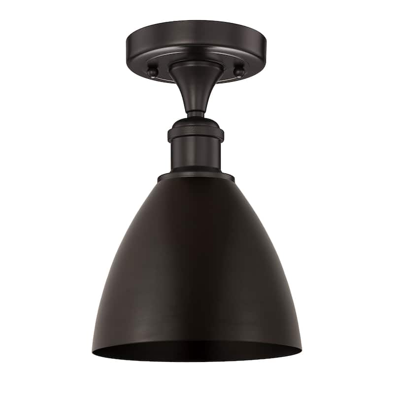 Innovations Lighting Edison Metal Bristol - 1 Light 8" Semi-Flush Mount. - Oil Rubbed Bronze