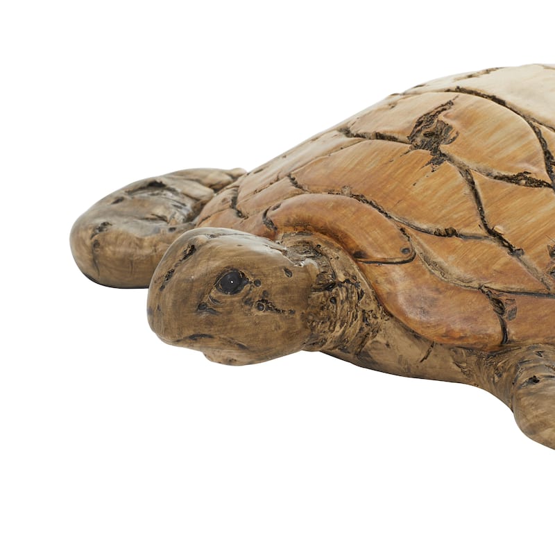 Polystone Turtle Decorative Sculpture - Brown - Roche River Decor