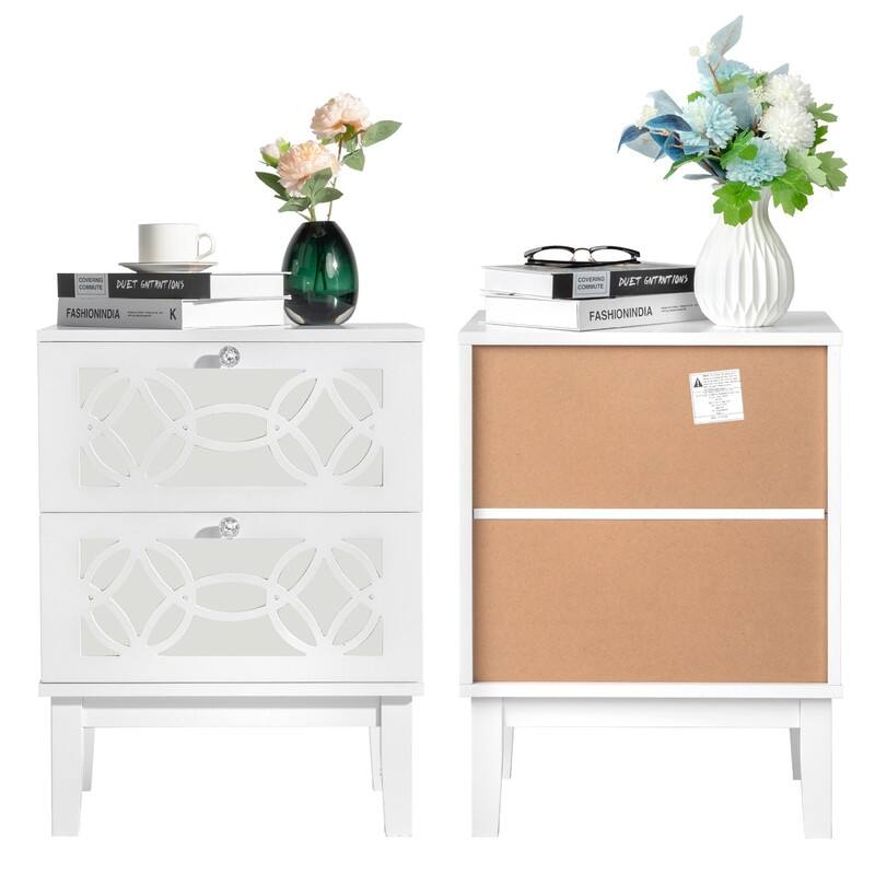 Nightstand with Two Drawer 2Pcs