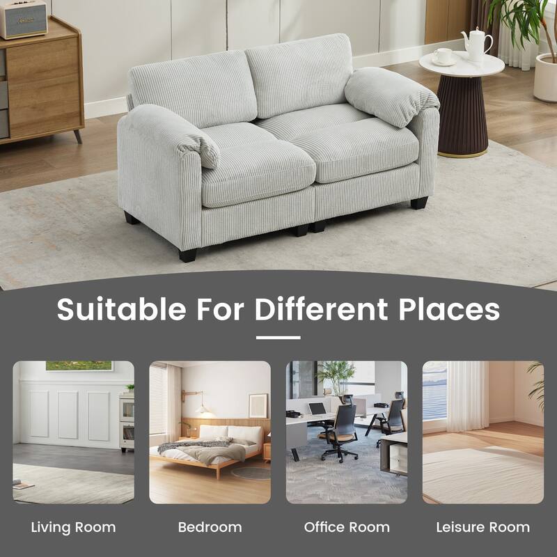 Corduroy Loveseats, Soft, Comfortable & Pet-Friendly
