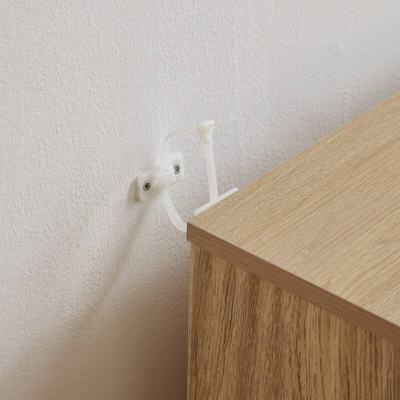 31.5" Buffet Cabinet Sideboard with Storage Curved Wave Design for Living Room and Bedroom Organization