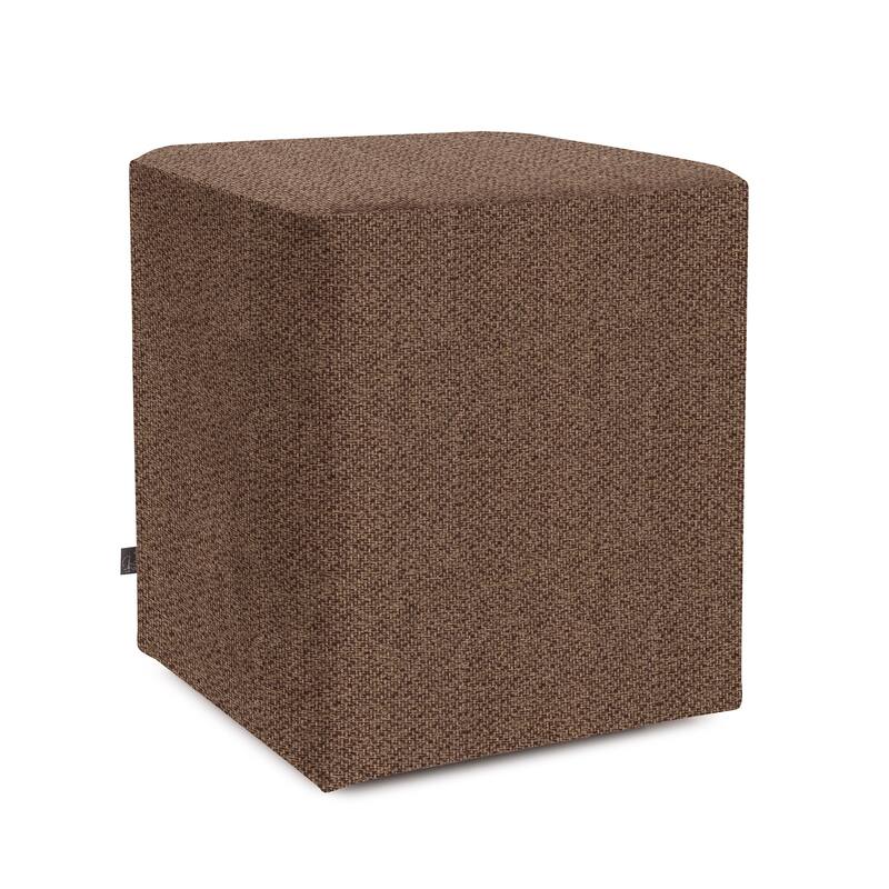 Allan Andrews 20" Universal Square Cube Ottoman with Cover, Panama Collection - Chocolate