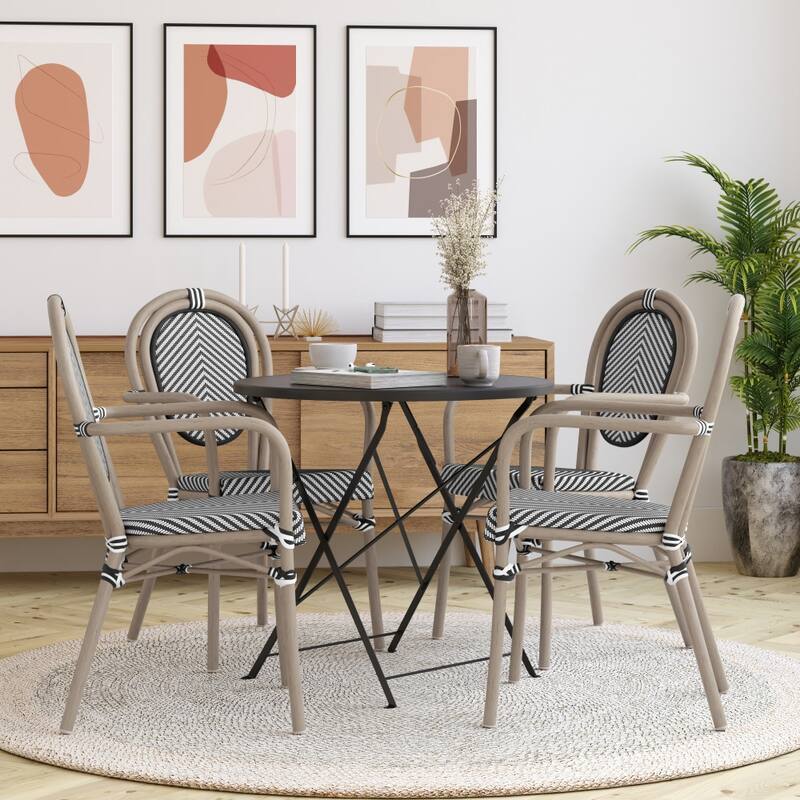 Stacking Bistro Chairs with Metal Frames