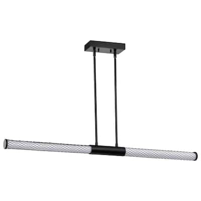 Kingsport 44 Inch LED Island Pendant Matte Black Acrylic Lens - Matte Black