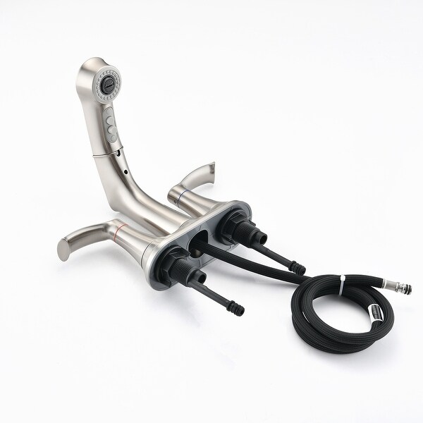 PROOX 4 in. Centerset Bathroom Sink faucet with Pull Out Sprayer