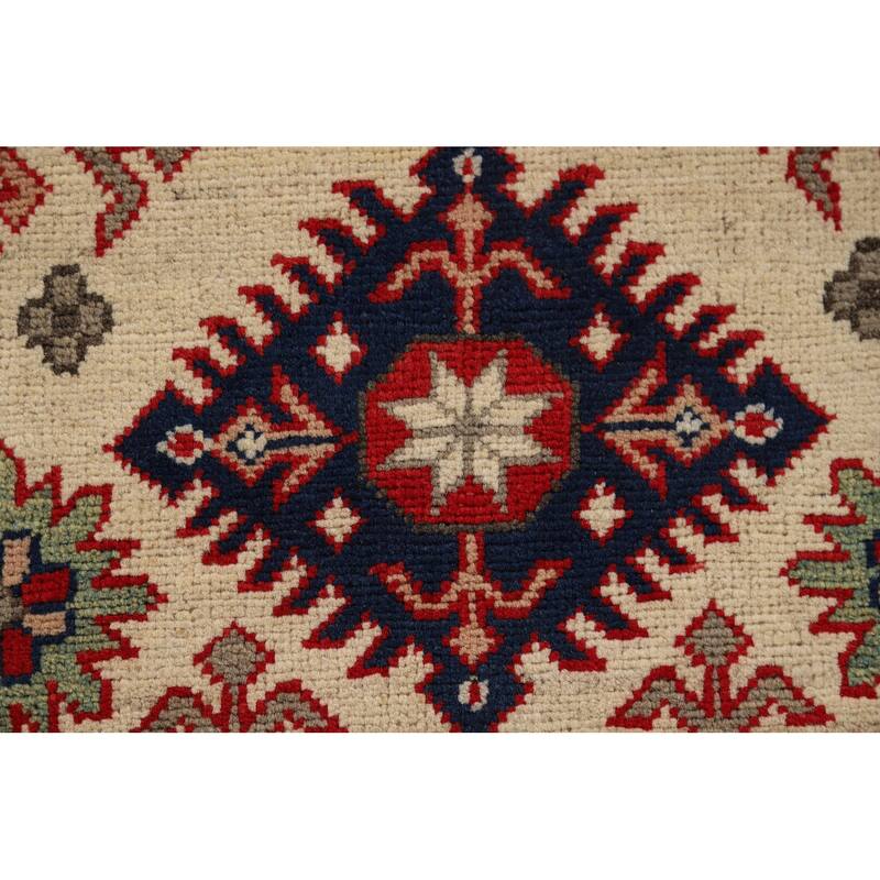 Kazak Oriental Foyer Rug Hand-Knotted Wool Carpet - 2'10" x 4'5"