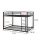 preview thumbnail 7 of 5, Metal Bunk Bed Full Over Full, Bunk Bed Frame with Safety Guard Rails, Heavy Duty Space-Saving Design, Easy Assembly Black