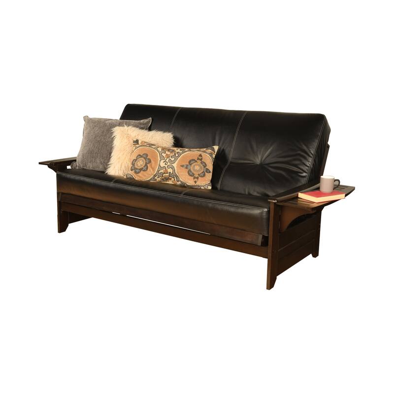 Copper Grove Dixie Espresso Full-size Futon Set with Bonded Leather Innerspring Mattress