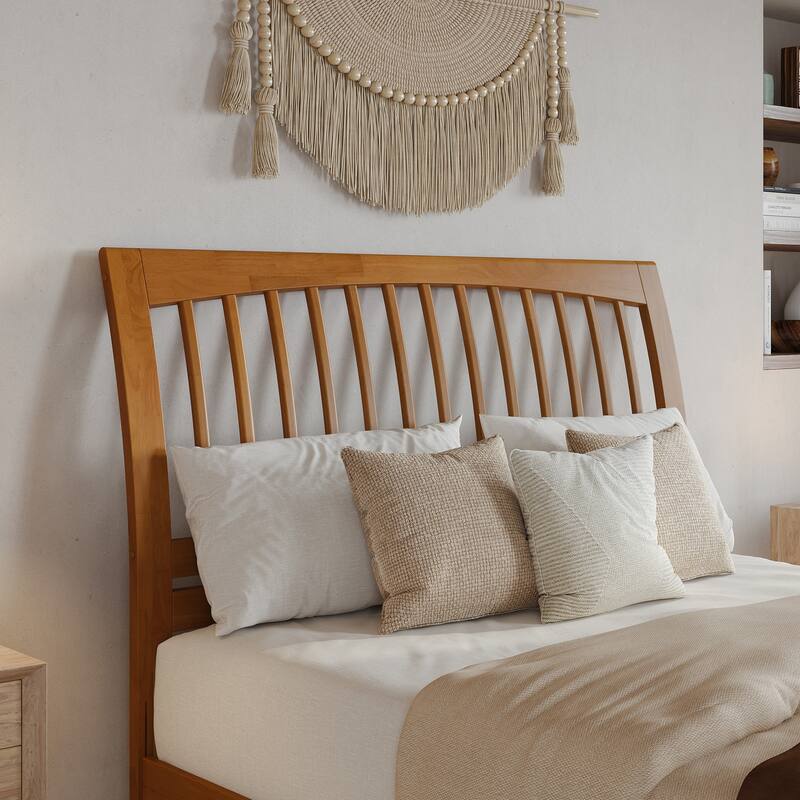 Roslyn Platform Bed with Modern Panel Footboard and Twin XL Trundle