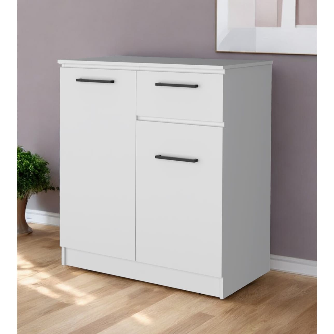 HomeRoots 36" White Drawer Combo Dresser