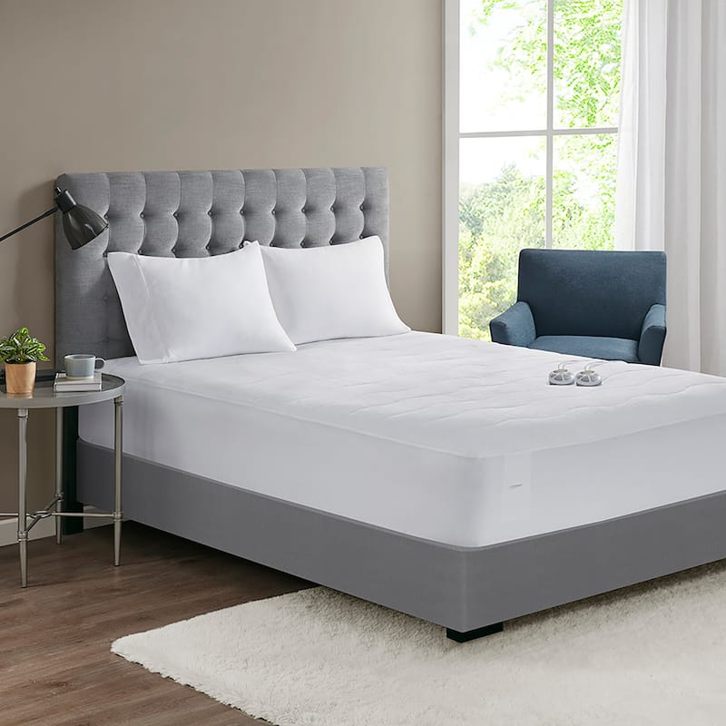 Serta Plush White Heated Mattress Pad