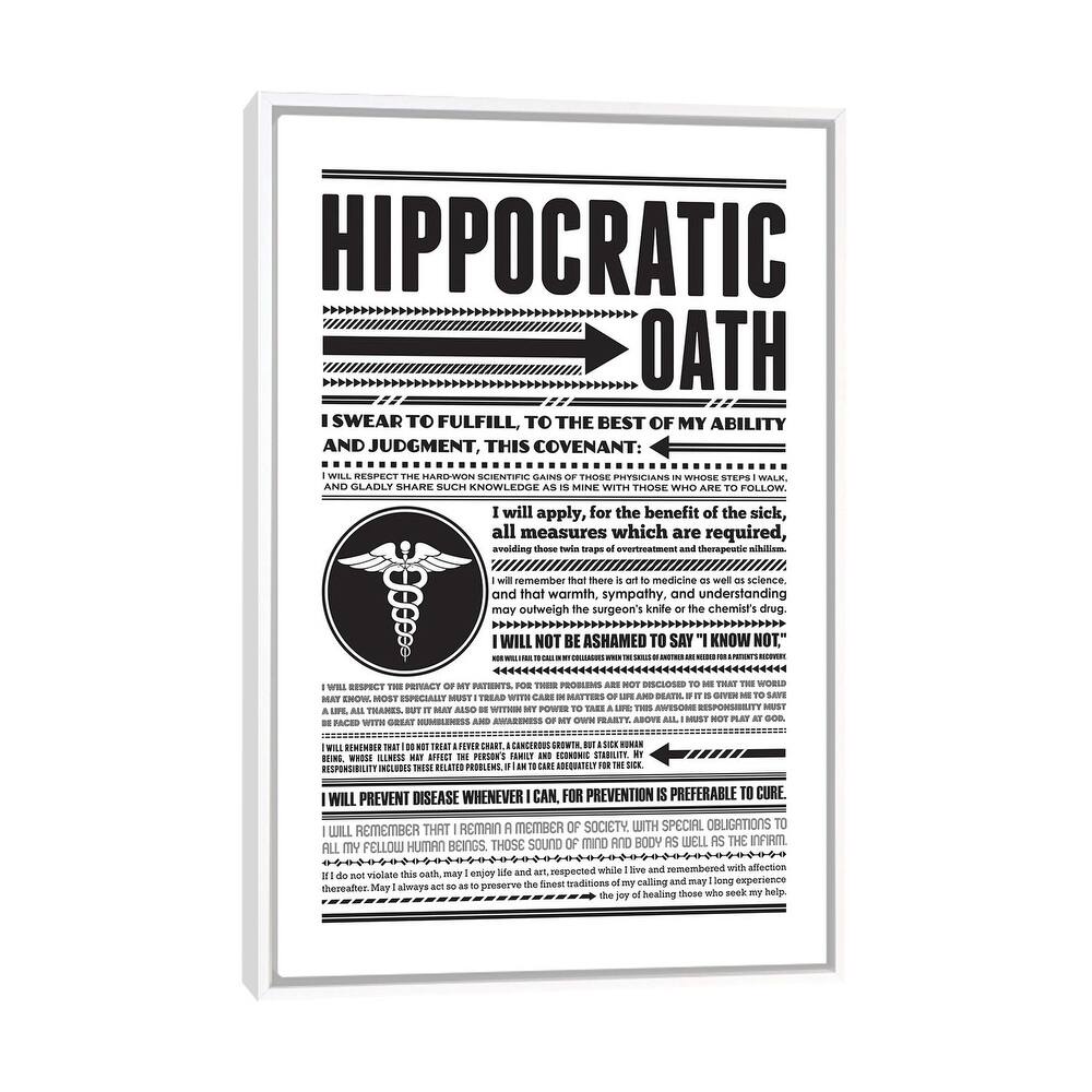iCanvas "Hippocratic Oath" by Benton Park Prints Framed Canvas Print