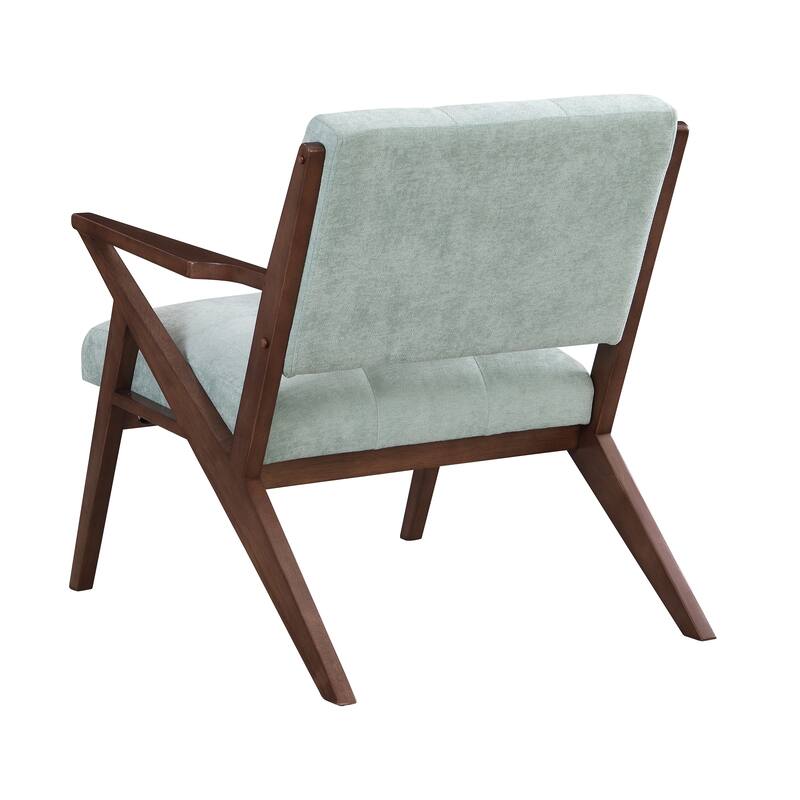 Green Modern 30" Button Tufted Lounge Chair with Angled Legs and Solid Wood Frame