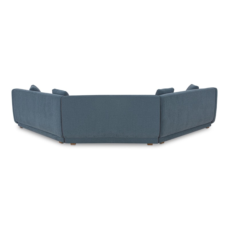 NADAAL STUDIOS Solace, 3-Piece Modular Sectional with Wedge Slipper Chair - 159"W x34.29"D x31.5"H