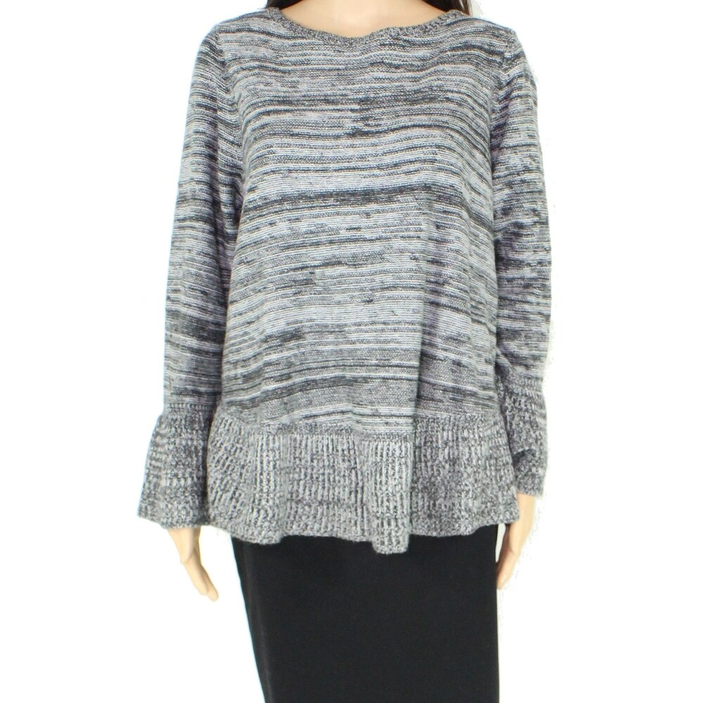 Status By Chenault Womens Heathered Cowel Neck Sweater