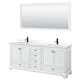 Option White, Black Trim, White Quartz Top