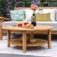 preview thumbnail 3 of 5, Cambridge Casual Leon Teak Outdoor Patio Round Coffee Table