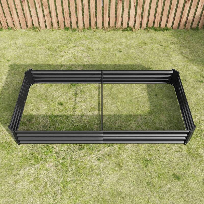 Large Galvanized Metal Raised Garden Bed Open Bottom Rust-Resistant