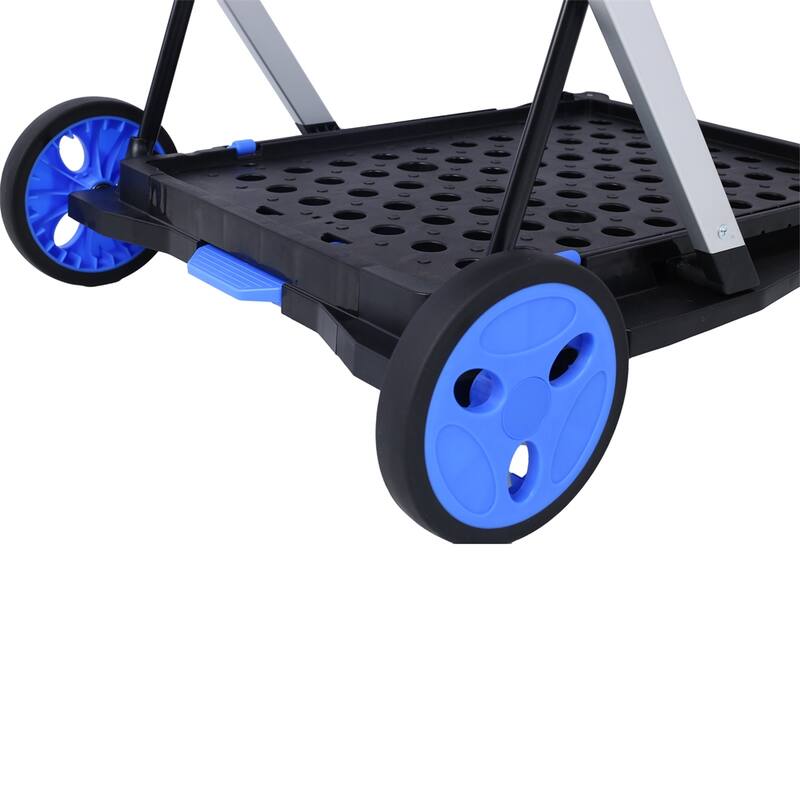 2-Tier Multi Use Functional Collapsible Shopping Carts with Baskets
