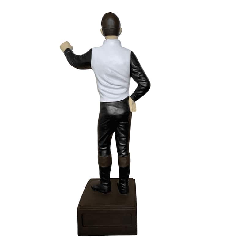 Classic Lawn Jockey Striped Dark Pants Garden Statue