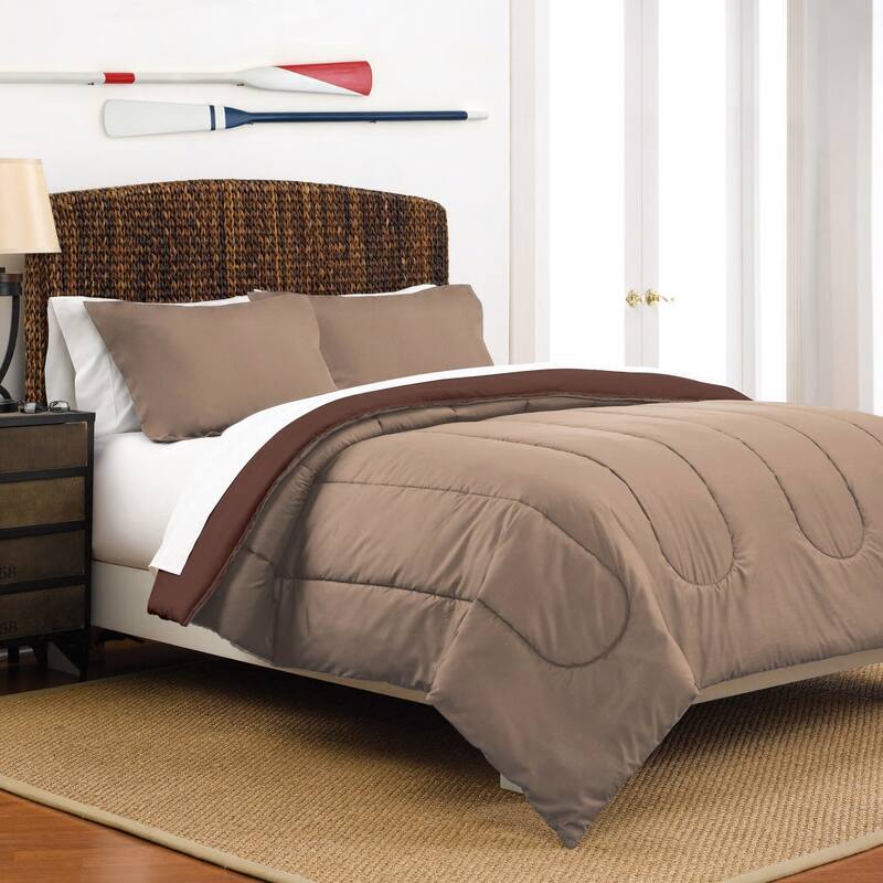 Martex Reversible Comforter Set - Beige/Brown - King