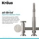 preview thumbnail 71 of 165, Kraus Urbix Industrial Solid Brass Kitchen Faucet