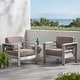 preview thumbnail 3 of 43, Cape Coral Outdoor Club Chairs with Optional Sunbrella Cushions (Set of 2) by Christopher Knight Home Canvas Taupe+ Silver+Sunbrella