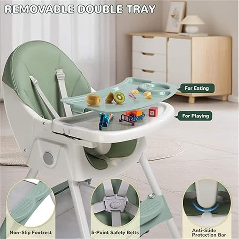 6-in-1 Portable Feeding Rocking Seat Baby High Chair