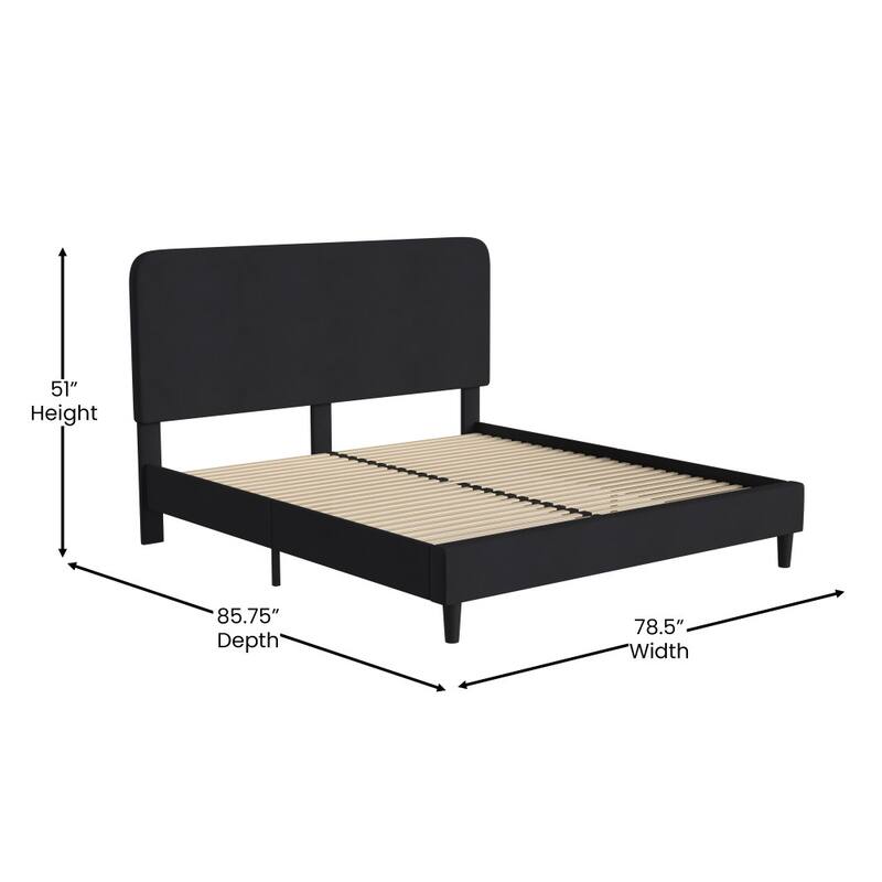 Platform Bed with Headboard - No Foundation Needed