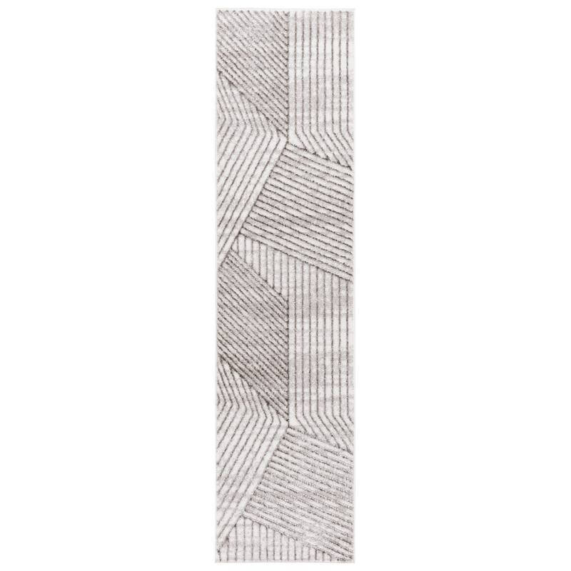 SAFAVIEH Maya Hronn Modern & Contemporary Jute Rug - 2' x 8' Runner - Ivory/Grey