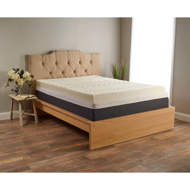 Isotonic 5-Zone Memory Foam Mattress Topper - Twin XL - 4 Inch