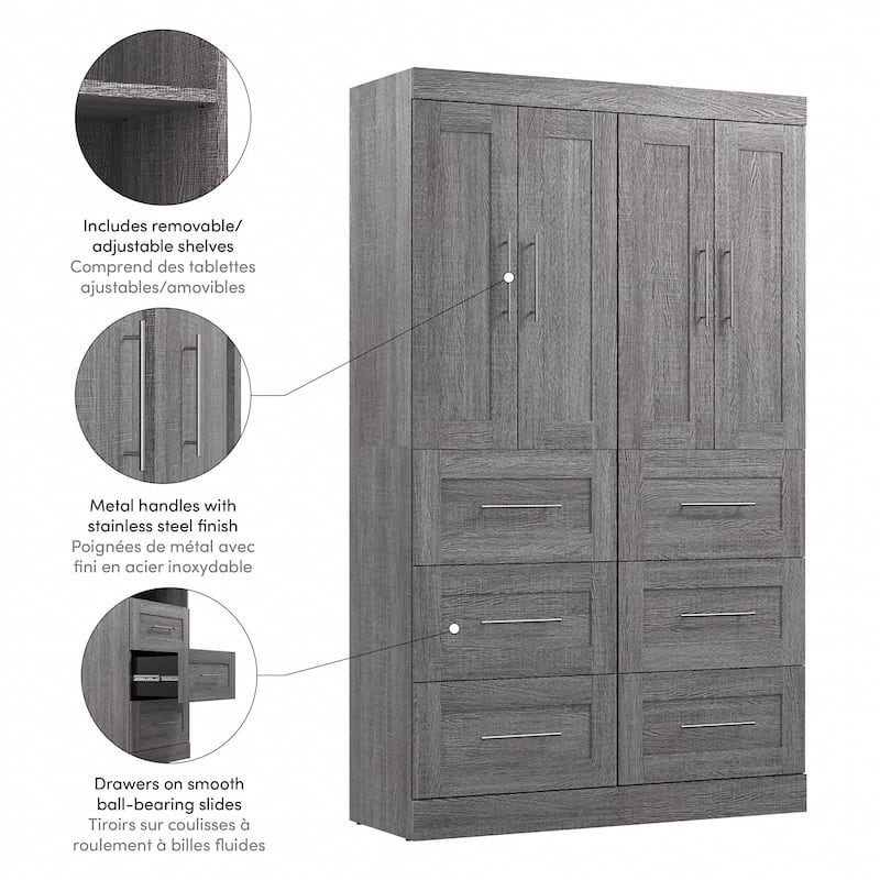Pur 50W Closet Organization System with Drawers by Bestar