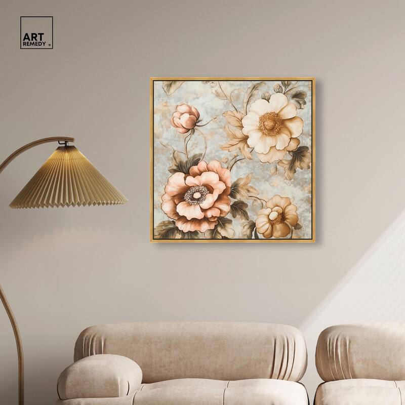 Retro Rose I Canvas by Art Remedy