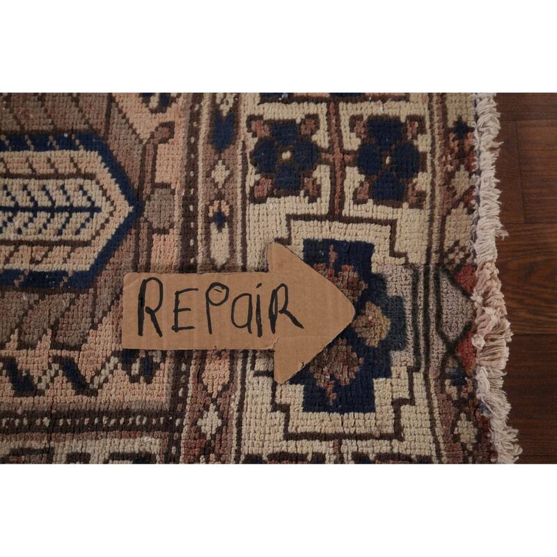 Bakhtiari Persian Vintage Rug Hand-Knotted Traditional Wool Carpet - 6'9"x 10'1"