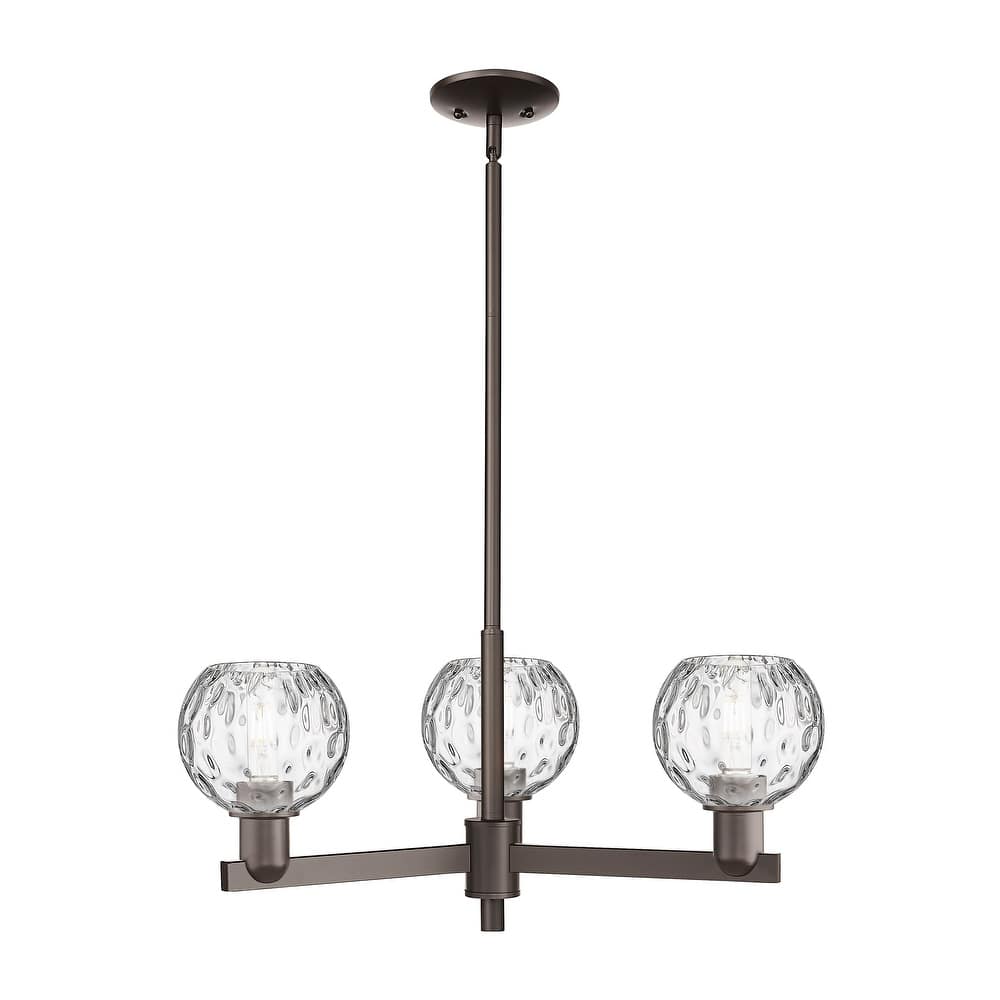 Innovations Lighting Endless Possibilities Arcadia - Athens Water Glass - 3 Light 28" Stem Hung Chandelier