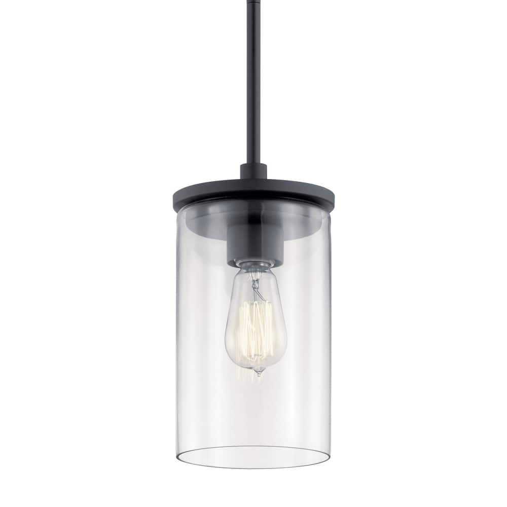 Kichler Crosby Single Light 6" Wide Mini Pendant with Clear Glass